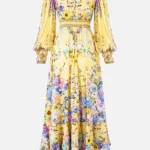 Camilla Long Button Front Dress Darling Buds