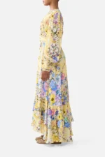Camilla Long Button Front Dress Darling Buds - Image 6