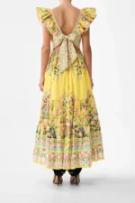 Camilla Tiered Dress With Neck Frill - Image 5