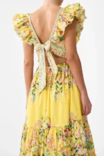 Camilla Tiered Dress With Neck Frill - Image 4