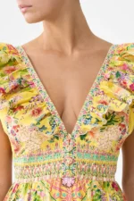 Camilla Tiered Dress With Neck Frill - Image 7