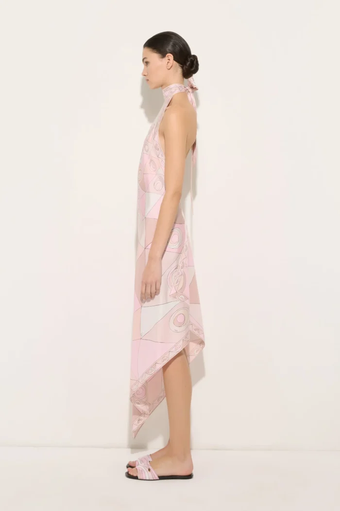 Occhi Print Silk Dress - Image 4
