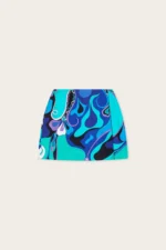 Orchidee Print Silk Skirt