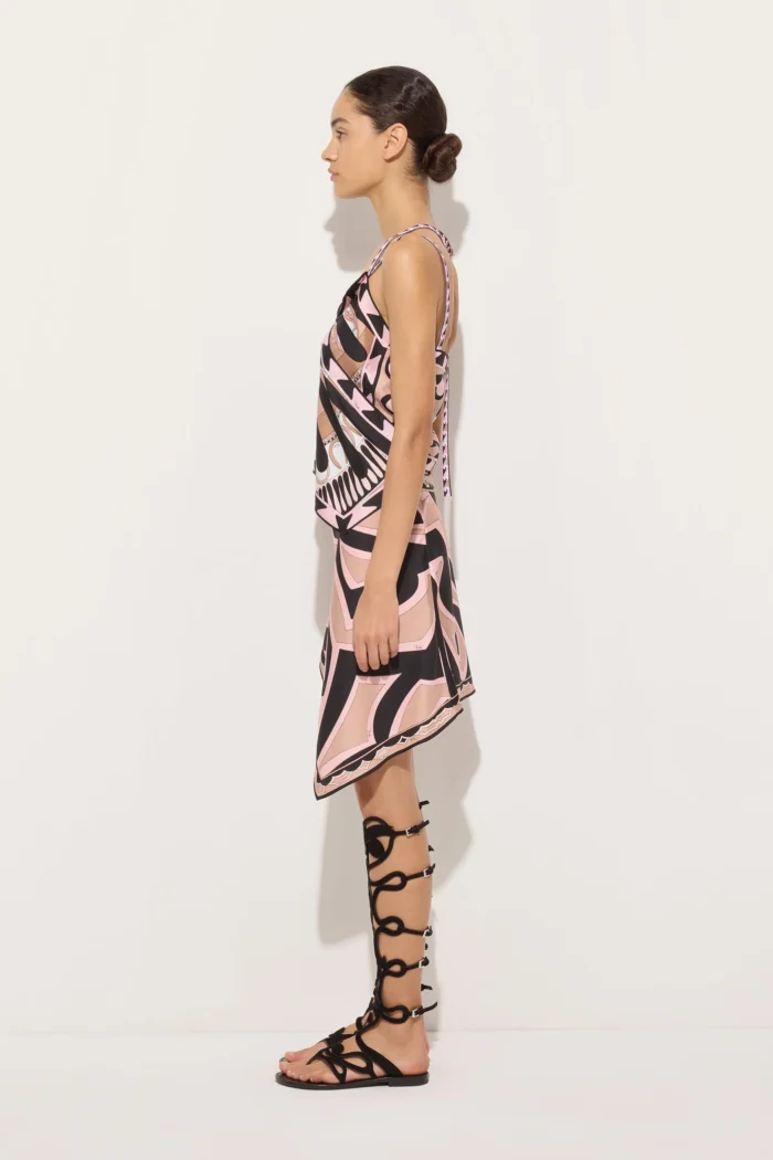 Labirinto Print Silk Scarf Skirt - Image 3