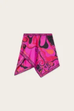 Orchidee Print Silk Scarf Skirt