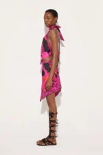 Orchidee Print Silk Scarf Skirt - Image 3