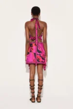 Orchidee Print Silk Scarf Skirt - Image 4