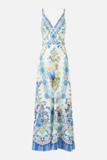 V Neck Full Length Bias Slip Dress My Homespun Heart