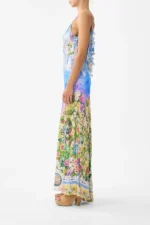 V Neck Bias Slip Dress With Back Frill Navàs Nouveau - Image 4