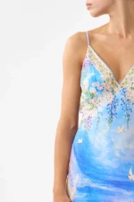 V Neck Bias Slip Dress With Back Frill Navàs Nouveau - Image 7