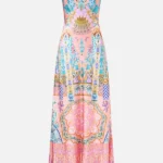V Neck Full Length Bias Slip Dress Howdy Gaudi