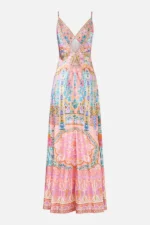 V Neck Full Length Bias Slip Dress Howdy Gaudi - Image 2