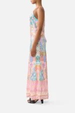 V Neck Full Length Bias Slip Dress Howdy Gaudi - Image 4