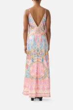 V Neck Full Length Bias Slip Dress Howdy Gaudi - Image 5