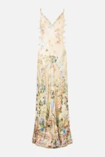 V Neck Full Length Bias Slip Dress Midsummer Masterpiece