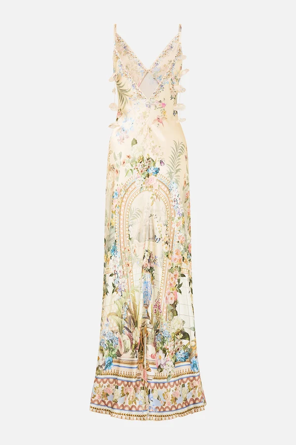 V Neck Full Length Bias Slip Dress Midsummer Masterpiece - Image 2
