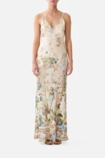 V Neck Full Length Bias Slip Dress Midsummer Masterpiece - Image 4