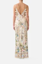 V Neck Full Length Bias Slip Dress Midsummer Masterpiece - Image 6